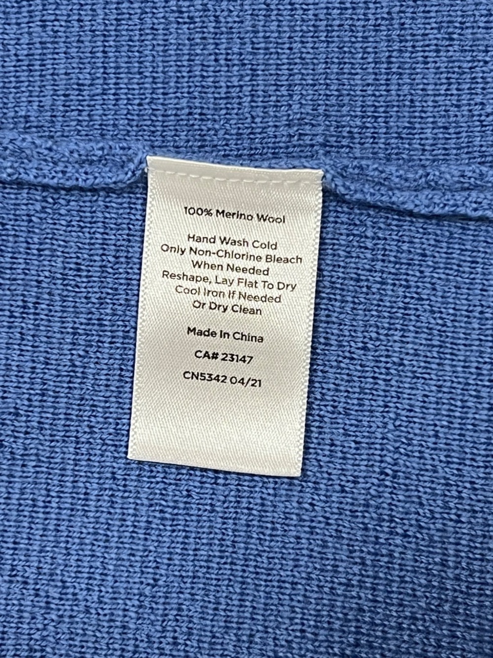 Pure Merino Wool Talbots Sweater Blazer Jacket Blue Size Large Button Front - Picture 15 of 16